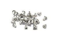 Silver Back Stopper, 250 Silver Tone Aluminium Earring Back Stopper, Ear Nest (5mm)  A0393