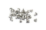 Silver Back Stopper, 250 Silver Tone Aluminium Earring Back Stopper, Ear Nest (5mm)  A0393