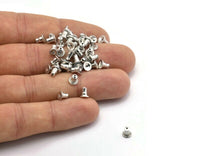 Silver Back Stopper, 250 Silver Tone Aluminium Earring Back Stopper, Ear Nest (5mm)  A0393