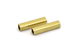 Brass Spacer Bead, 30 Raw Brass Square Tubes  (5x25mm) Bs1603
