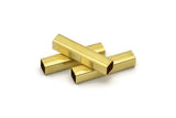 Brass Spacer Bead, 30 Raw Brass Square Tubes  (5x25mm) Bs1603