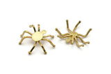 Spider Prong Setting, 1 Raw Brass Spider Setting Base (33x32mm) N0067