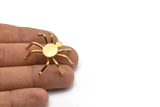 Spider Prong Setting, 1 Raw Brass Spider Setting Base (33x32mm) N0067