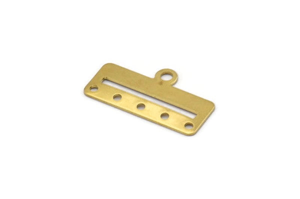 Brass Bracelet Part, 30 Raw Brass Bracelet Parts Connectors (25x10x0.80mm) Brc248--d0415