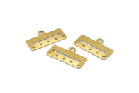 Brass Bracelet Part, 30 Raw Brass Bracelet Parts Connectors (25x10x0.80mm) Brc248--d0415