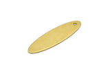 Brass Petal Blank, 12 Raw Brass Marquise Blanks With One Hole (35x10x0.80mm) B0166
