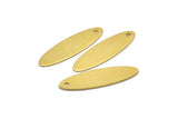 Brass Petal Blank, 12 Raw Brass Marquise Blanks With One Hole (35x10x0.80mm) B0166