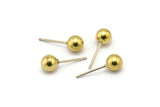 Stainless Ball Post, Stainless Steel Earring Posts 6mm Ear Studs Bs 1071--N0557
