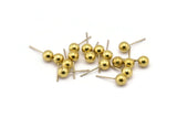 Steel Ball Post Pad, Stainless Steel Earring Posts With 6mm Ear Studs Bs 1071--n0557