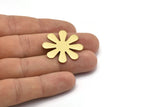 Raw Brass Flower Stamping Blanks (28x0.80mm) D0408--N0680