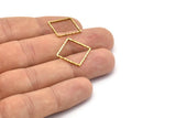 Textured Square Finding, 50 Raw Brass Textured Square Findings (16mm) A0577