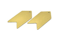 Arrow Stamping Pendant, 10 Raw Brass Arrow Stamping Pendant Tags With 1 Hole (15x30mm) B0078