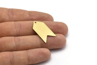 Arrow Stamping Pendant, 10 Raw Brass Arrow Stamping Pendant Tags With 1 Hole (15x30mm) B0078