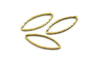 Pirinç Markiz Yüzük, %100 Ham Pirinç Oval Yüzlü Yüzük, Bağlantı Elemanı, Tılsımlar (20x8x1mm) N0533