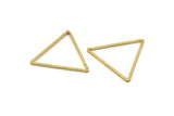 Brass Triangle Charm, 25 Raw Brass Open Triangle Ring Charms (27x1mm) Bs 1028