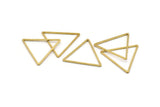 Brass Triangle Charm, 25 Raw Brass Open Triangle Ring Charms (27x1mm) Bs 1028