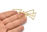 Brass Triangle Charm, 25 Raw Brass Open Triangle Ring Charms (27x1mm) Bs 1028