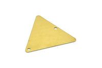 Hippie Triangle Brass, 20 Raw Brass Triangle Charms With 2 Holes (22x25x0.40mm) Brs 3028-2 A0085