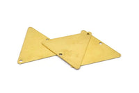 Hippie Triangle Brass, 20 Raw Brass Triangle Charms With 2 Holes (22x25x0.40mm) Brs 3028-2 A0085