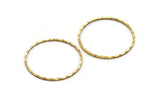 Elegant Circle Finding, 24 Raw Brass Circles (25mm) A0594