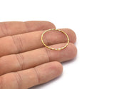 Elegant Circle Finding, 24 Raw Brass Circles (25mm) A0594