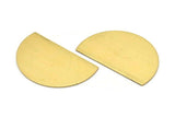 Semi Circle Blank, Raw Brass Semi Circle Blanks, (38x24x0.80) N0458