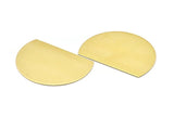 Raw Brass Blank, Raw Brass Semi Circle Blanks  (55x40x0.80) N0461