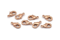 Rose Gold Parrot, 12  Rose Gold Plated Lobster Claw Clasps  (12x6mm) Q0212