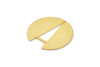 Gold Round Charm, 2 Textured Gold Plated Brass Round Charms With 1 Hole, Earrings, Pendants, Findings (25x24x0.80mm) D950 Q0861