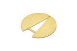 Gold Round Charm, 2 Textured Gold Plated Brass Round Charms With 1 Hole, Earrings, Pendants, Findings (25x24x0.80mm) D950 Q0861