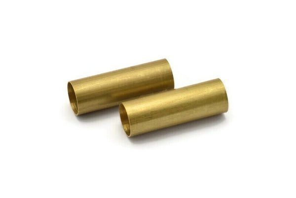 8 Raw Brass Industrial Tube Findings, (12x35mm) Brc189--r047