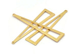 Gold Triangle Charm, 4 Gold Plated Brass Triangle Charms With 1 Hole, Earrings, Findings (50x11x0.80mm) D1254 Q0888