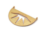 Lightning Etnik Kolye, 2 Halkalı 1 Altın Kaplama Pirinç Yarım Daire Kolye (38x22x0,9 mm) BS 1949 Q0579