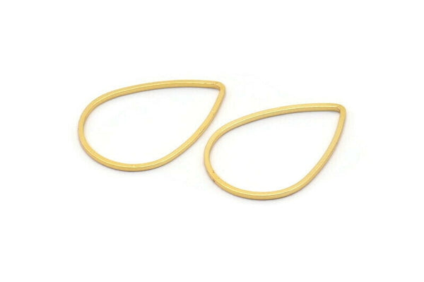 Altın Damla Konnektörü, 12 Altın Kaplama Pirinç Damla Konnektörü (25x17mm) Bs 1126 Q0434