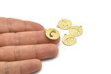 Gold Eye Charm, 4 Gold Plated Brass Eye Charms With 1 Loop, Pendants, Earrings (17x15x1mm) D947 Q865