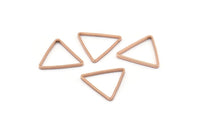 Gül Altın Üçgen Charm, 24 Gül Altın Kaplama Pirinç Açık Üçgen Yüzük Charm (14x0,6x0,9 mm) D0067 Q0617