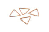 Gül Altın Üçgen Charm, 24 Gül Altın Kaplama Pirinç Açık Üçgen Yüzük Charm (14x0,6x0,9 mm) D0067 Q0617