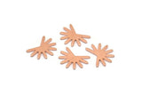 Copper Sun Blank, 24 Raw Copper Sun Blanks, Copper Findings (11x15x0.80mm) M02359