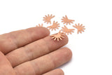 Copper Sun Blank, 24 Raw Copper Sun Blanks, Copper Findings (11x15x0.80mm) M02359