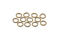 Vintage Brass Jump Ring, 100 Antique Brass Jump Rings (7x0.80mm) ( A0336 )