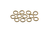 Vintage Brass Jump Ring, 100 Antique Brass Jump Rings (7x0.80mm) ( A0336 )