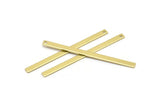 Brass Necklace Bar, 12 Raw Brass Stick Charms, Long Bar Pendants, Brass Rectangle Necklace Bar With 1 Hole (50x3x0.80mm) M02524