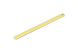 Brass Necklace Bar, 12 Raw Brass Stick Charms, Long Bar Pendants, Brass Rectangle Necklace Bar With 1 Hole (50x3x0.80mm) M02524
