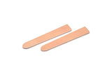 Copper Necklace Bar, 12 Raw Copper Rectangle Blanks, Stamping Blanks (35x6x0.80mm) M02395