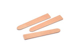 Copper Necklace Bar, 12 Raw Copper Rectangle Blanks, Stamping Blanks (35x6x0.80mm) M02395