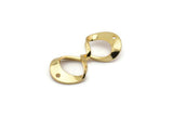 Gold Infinity Charm, 4 Gold Plated Brass Infinity Necklace Charms With 2 Holes, Connectors, Findings (29x15x0.80mm) D1246 Q0928