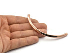 Rose Gold Tube, Square Oval Rose Gold Plated Tubes (95x5x5mm) Sq20 BRC275 Q0197
