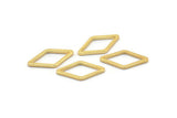 Altın Pırlanta Yüzük, 50 Altın Kaplama Pirinç Açık Pırlanta Yüzük Tılsımı (10x16x1mm) D0058 Q0613