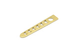 Brass Moon Blank, 24 Raw Brass Moon Phases Stamping Blanks (35x6x5x0.80mm) M02341