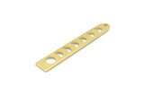 Brass Moon Charm, 24 Raw Brass Moon Phases Charms With 1 Hole (35x6x5x0.80mm) M02343